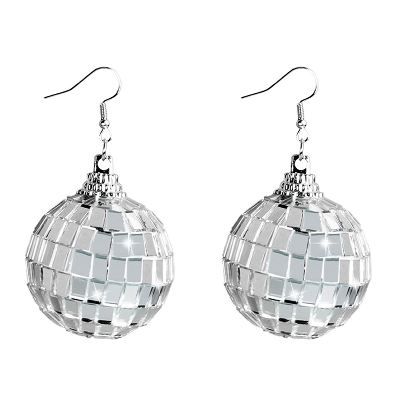 Women'S Fashion In The 70S - 31BB Disco Ball Earrings Dangle Earrings
