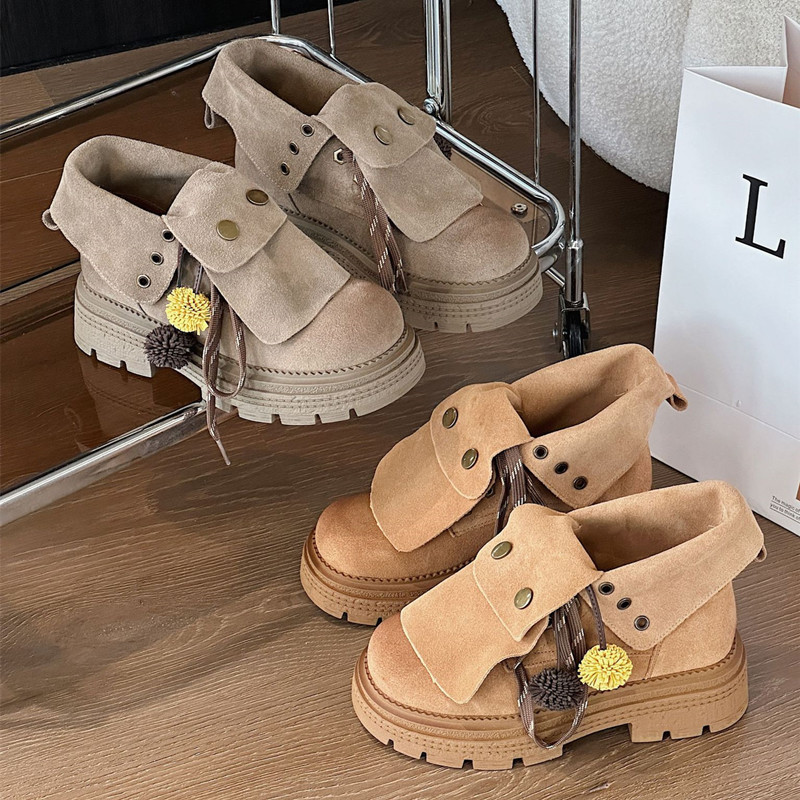 Women'S Fashion Riding Boots - Autumn Faux Suede Ankle Boots Women