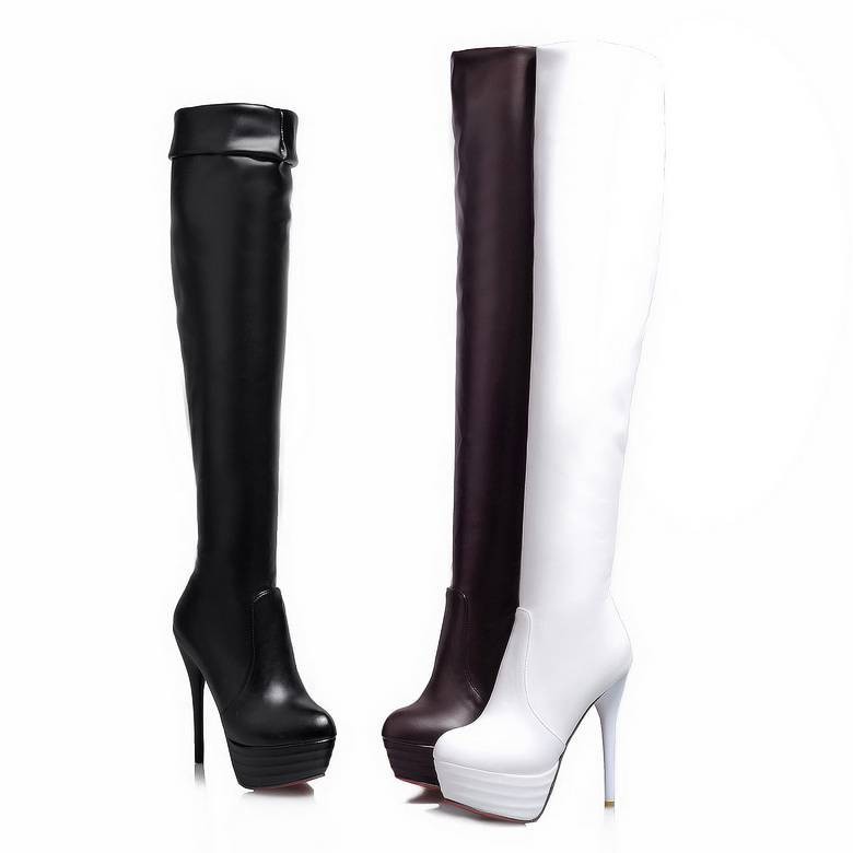 Women'S Fashion Riding Boots - SIMLOVEYO Knee boots Platform High heels