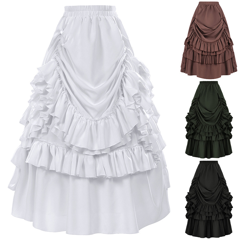 Women'S Fashion Renaissance Period - Retro Gothic Style Short Skirt for