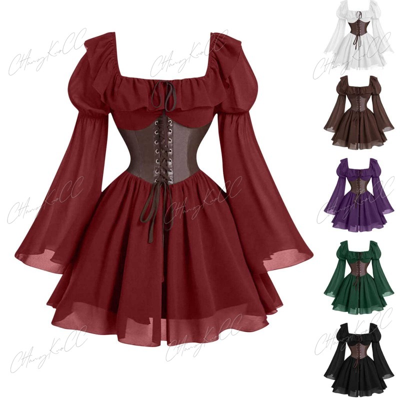 Women'S Fashion Renaissance Period - Renaissance Period Medieval New Long Sleeved