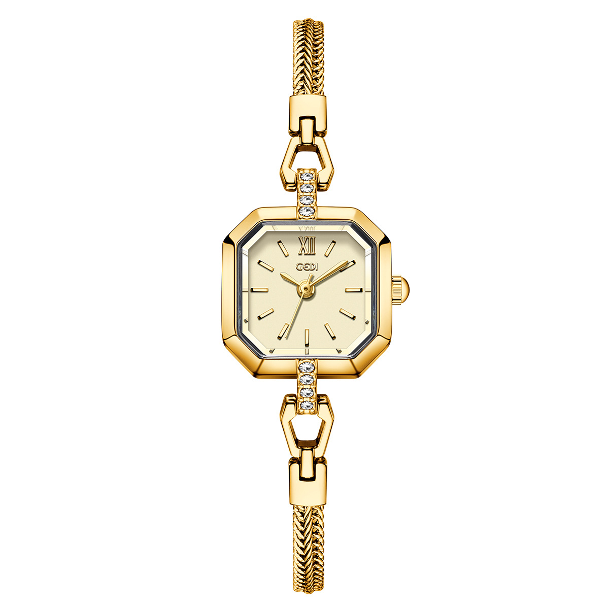 Women'S Fashion Digital Watch - Square Fashionable Exquisite High-end Alloy Quartz