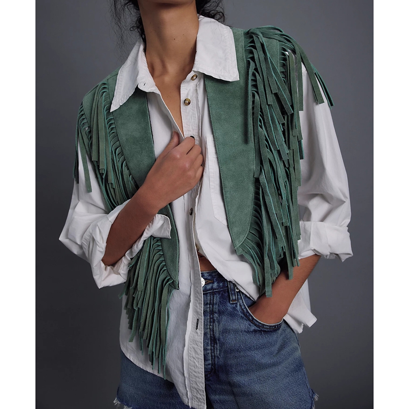 Women'S Fashion In The 70S - Women's Y2k Vintage Suede Vest Coat
