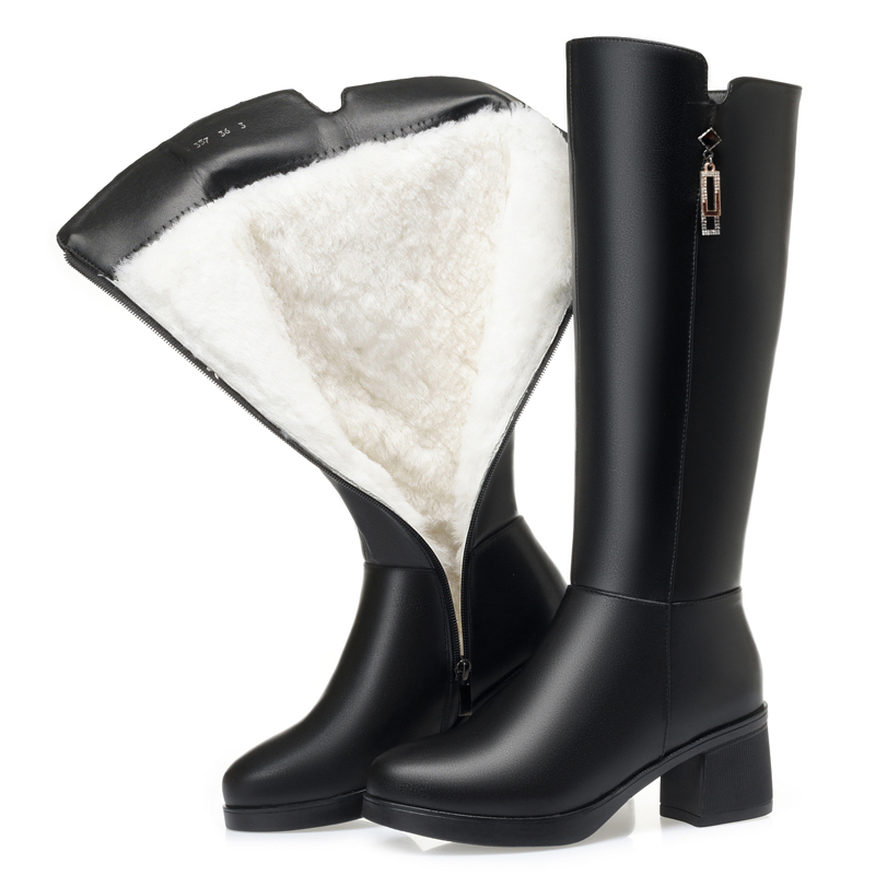 Women'S Fashion Riding Boots - AIYUQI Women Winter Boots Genuine Leather