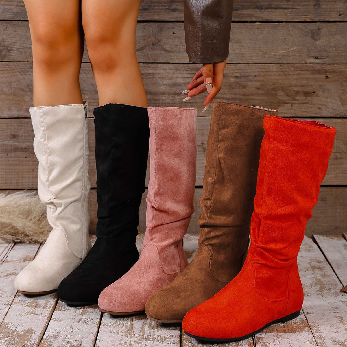 Winter Fashion Women Boots - 2026 New Fashion Round Toe Suede