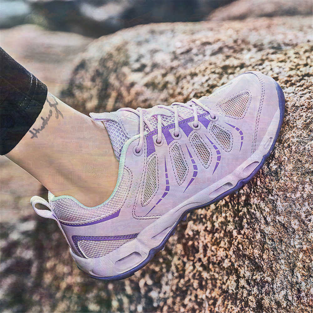 Women'S Fashion Hiking Boots - Sumer Round Tip Silver Sneakers Tennis