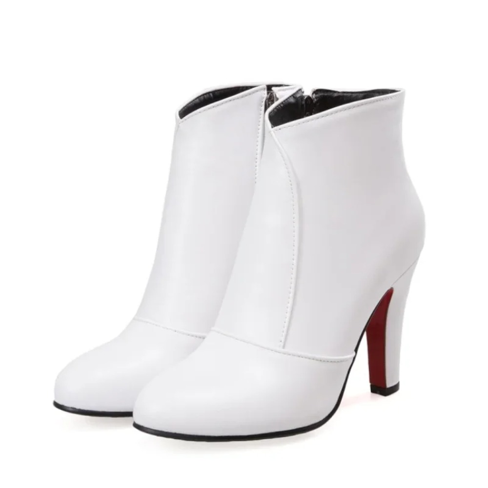 Women'S Fashion Riding Boots - Botas De Mujer Round Toe Ankle
