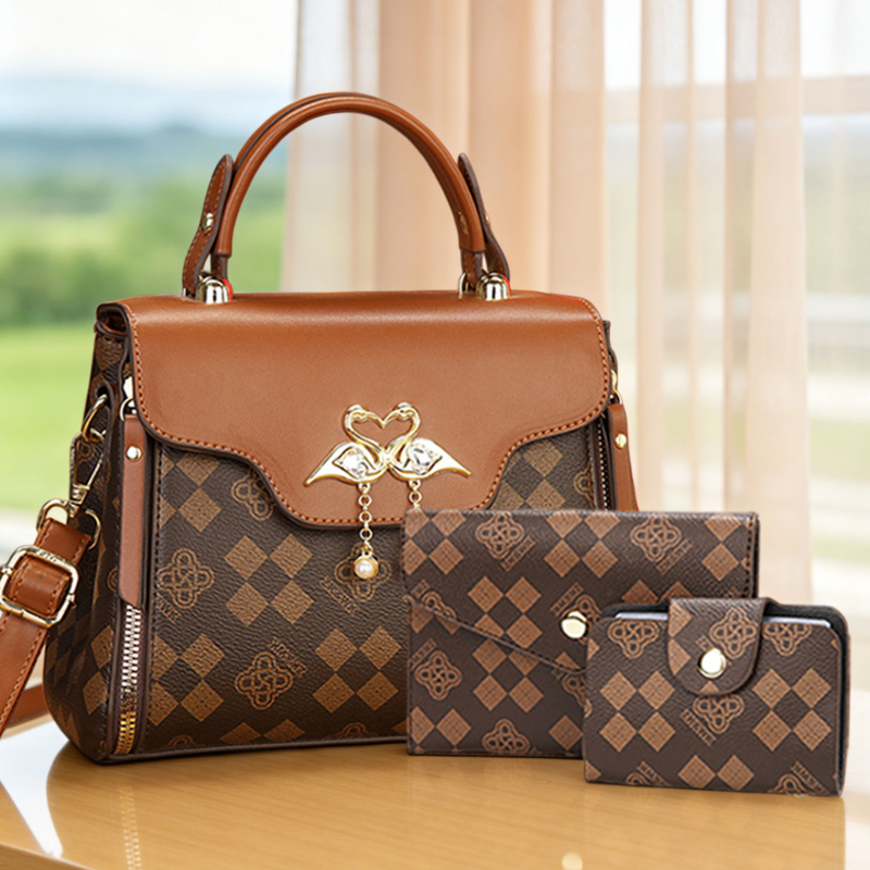 Crossbody Bag Women - 3-piece women's bag set, light luxury