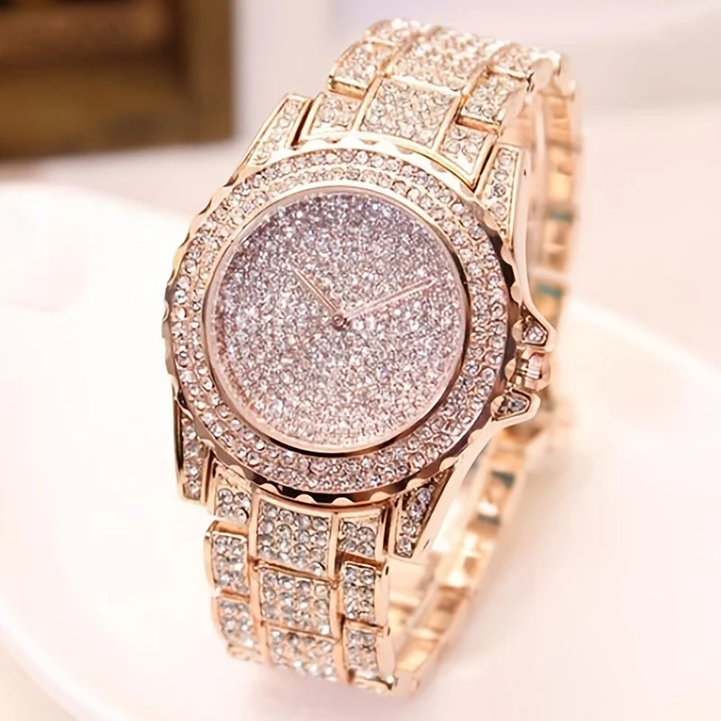 Women'S Fashion Digital Watch - Fashion Crystal Full Steel Women Watches