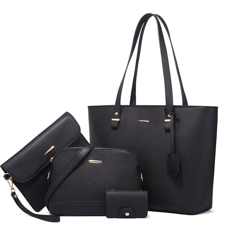 Crossbody Bag Women - 4pcs Fashion Women's Bag Sets Solid
