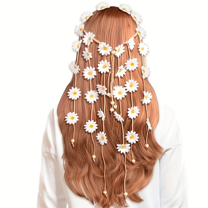 Women'S Fashion In The 70S - Flower hippie headband, flower crown, summer