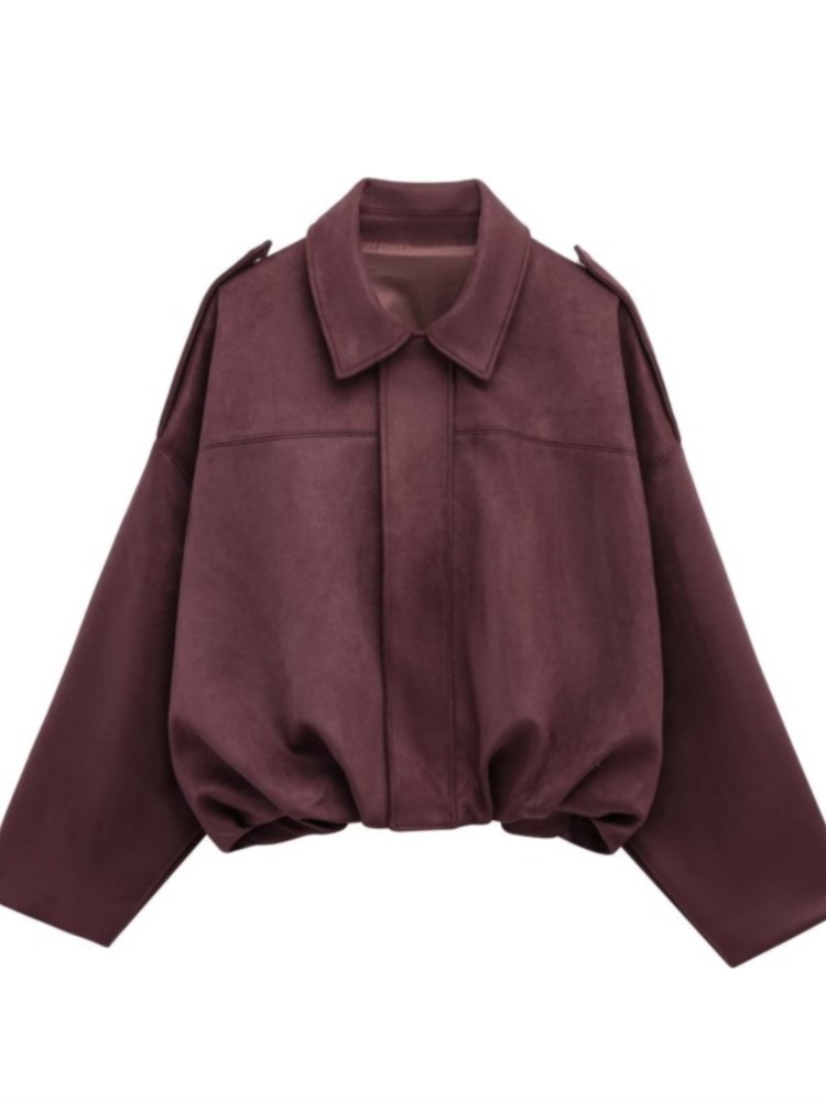 Autumn Winter New Fashion Sued - Women'S Fashion Bomber Jacket ulasan dan harga