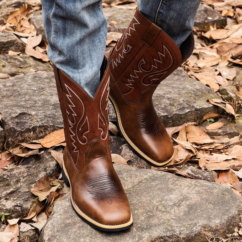 Fashion Men Women Mid-calf Boo - Women'S Fashion Riding Boots ulasan dan harga