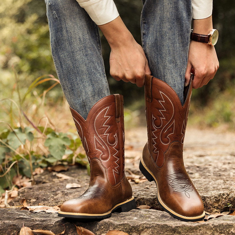 Fashion Men Women Mid-calf Boo - Women'S Fashion Riding Boots ulasan dan harga