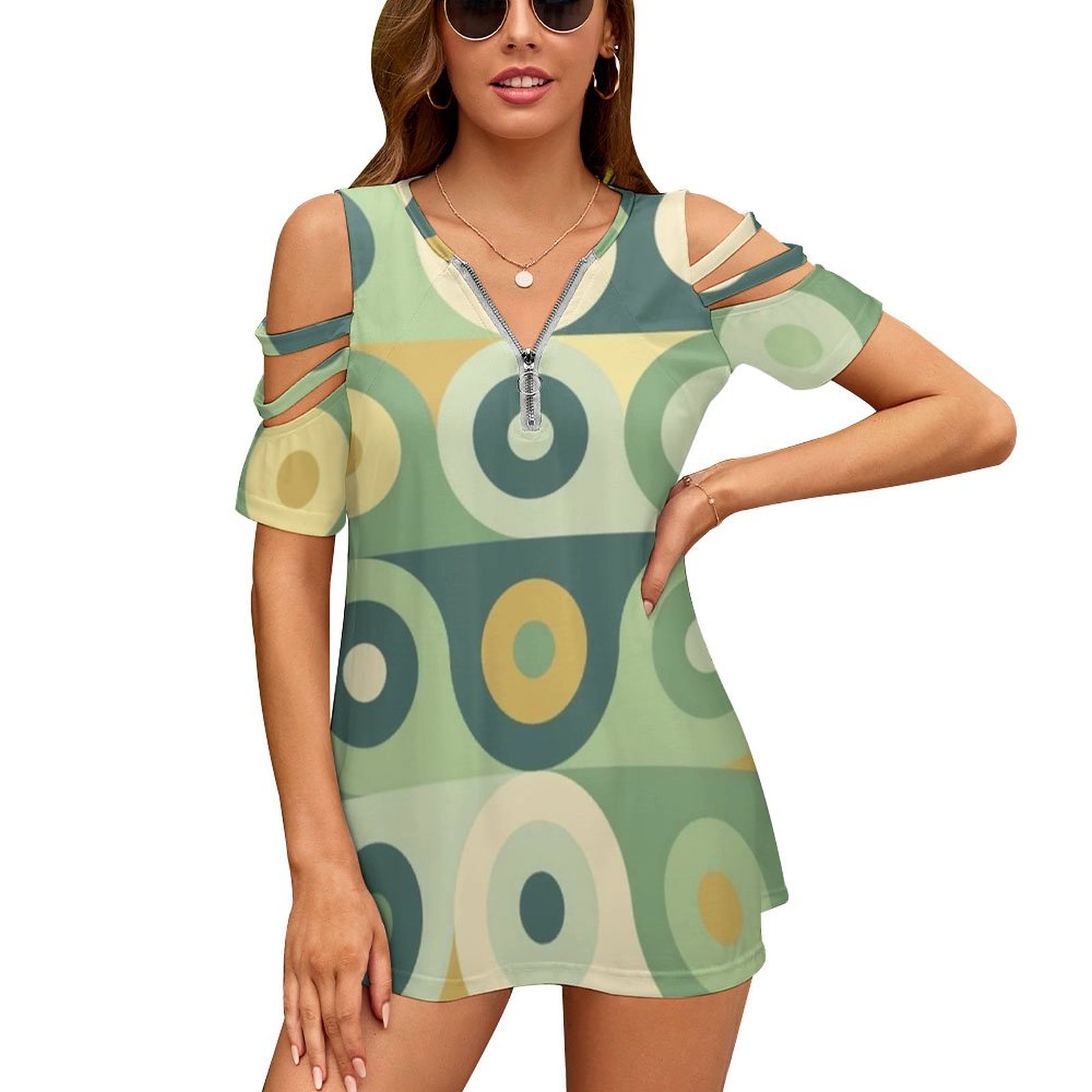 Groovy 70's Pattern Women Zipp - Women'S Fashion In The 70S ulasan dan harga