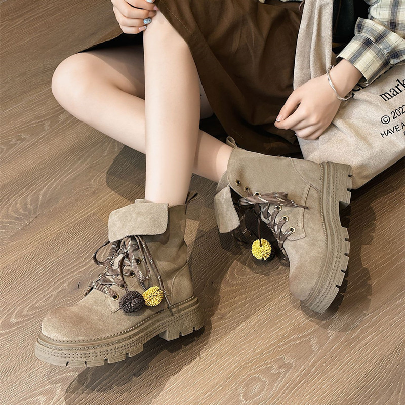 Autumn Faux Suede Ankle Boots  - Women'S Fashion Riding Boots ulasan dan harga