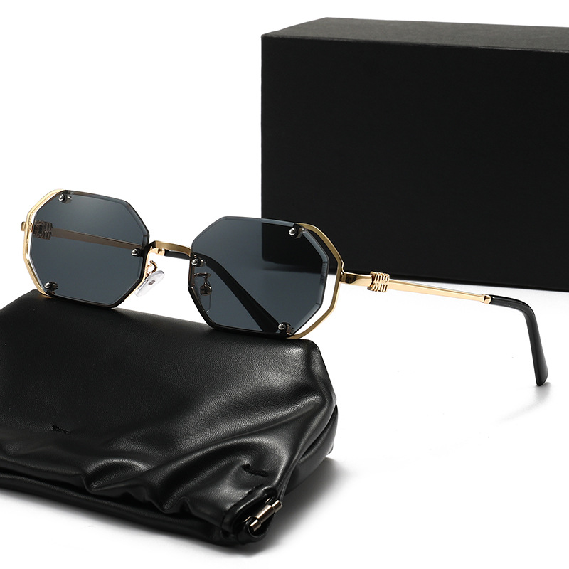 Polygonal metal sunglasses ret - Women Fashion Pose ulasan dan harga
