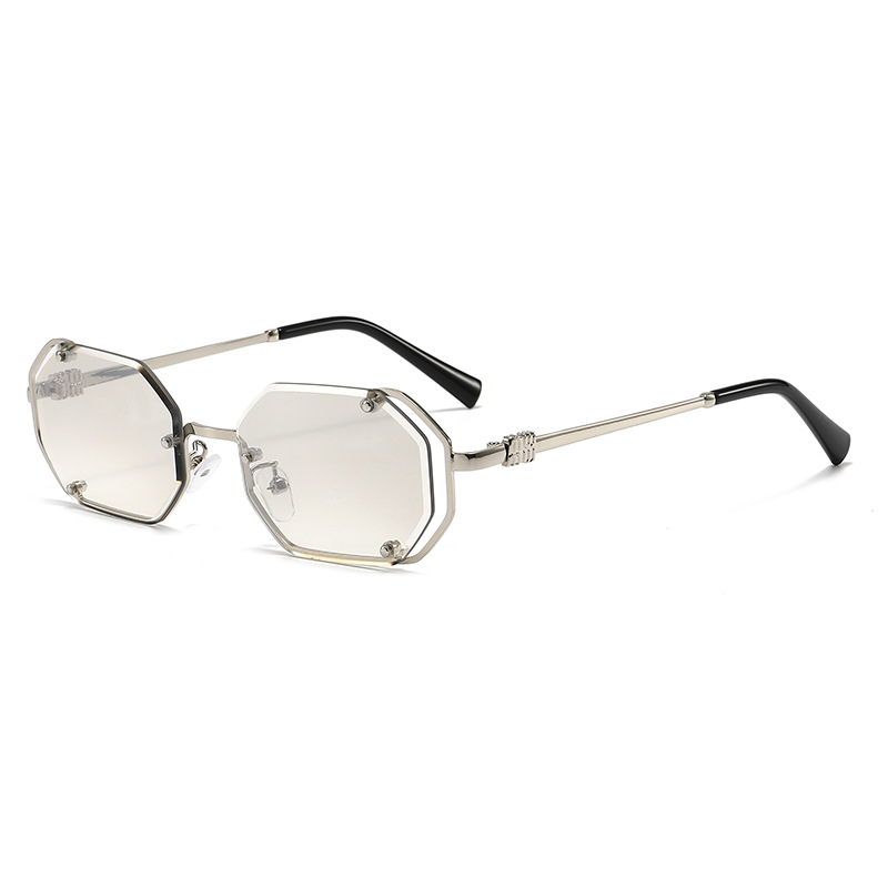 Polygonal metal sunglasses ret - Women Fashion Pose ulasan dan harga