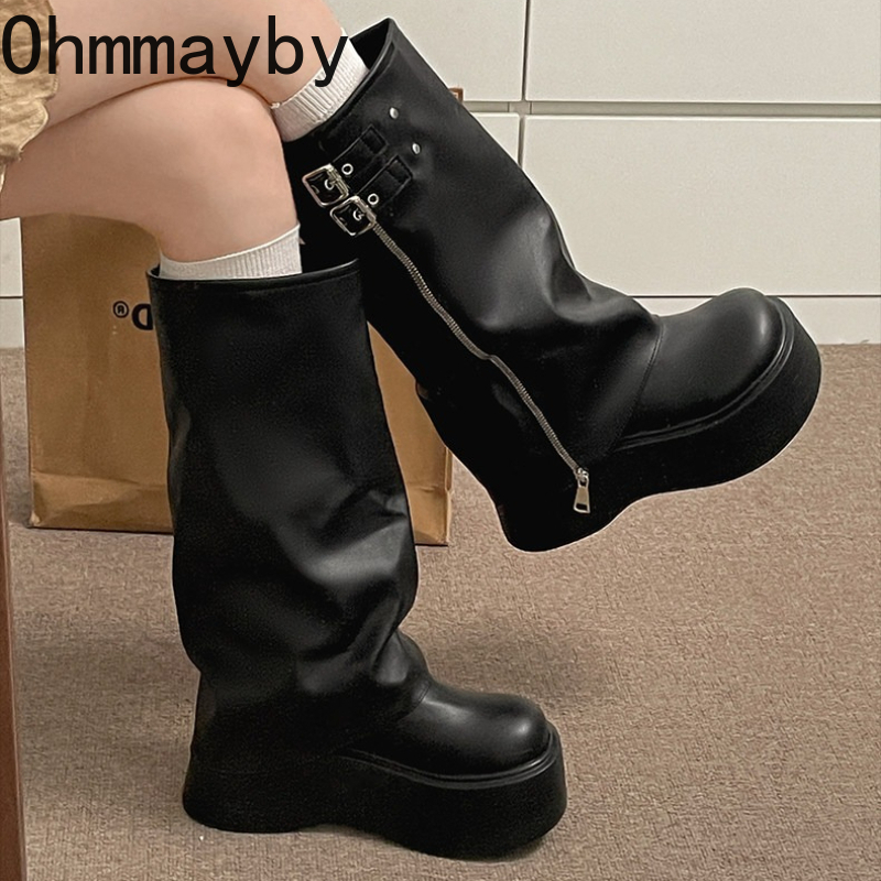 Winter Punk Style Women Knee H - Winter Fashion Women Boots ulasan dan harga