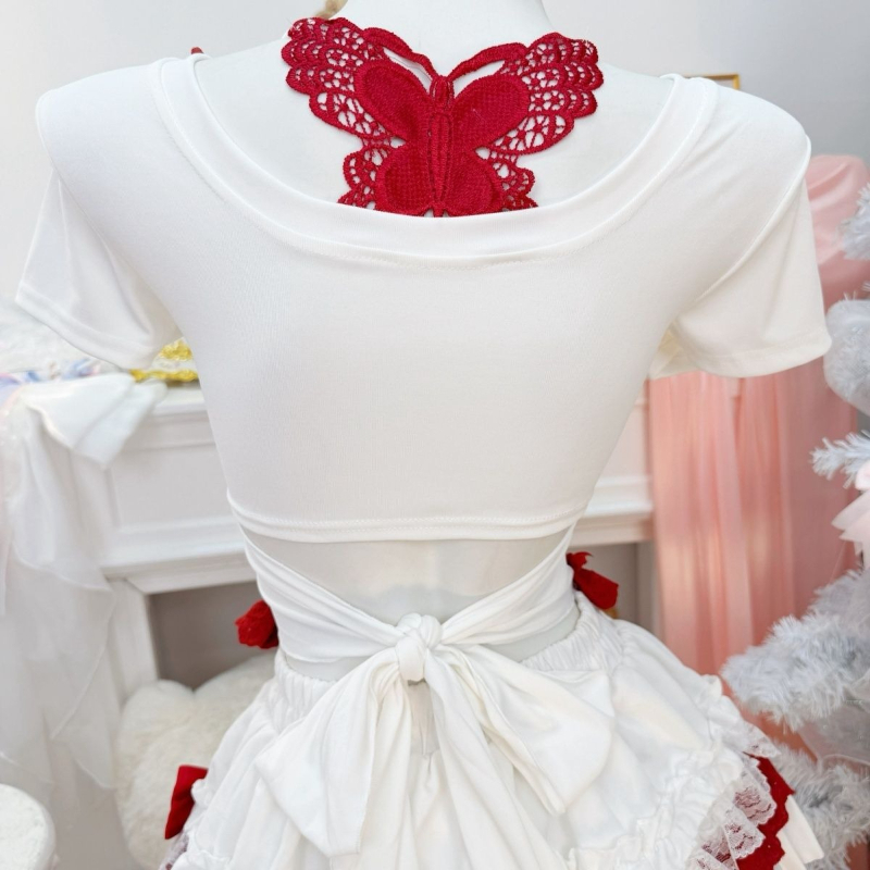 New Coquette Sweet Lolita Shor - Ruched Dress Mini ulasan dan harga