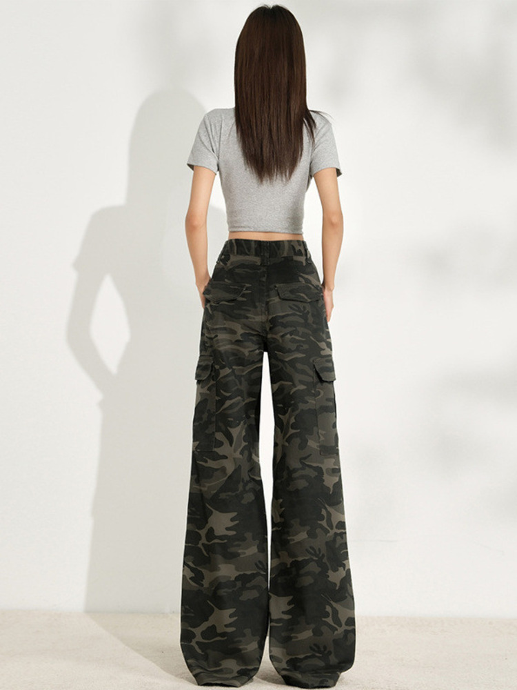 Fashion Camouflage Women Jeans - Women'S Fashion Utility Pants ulasan dan harga
