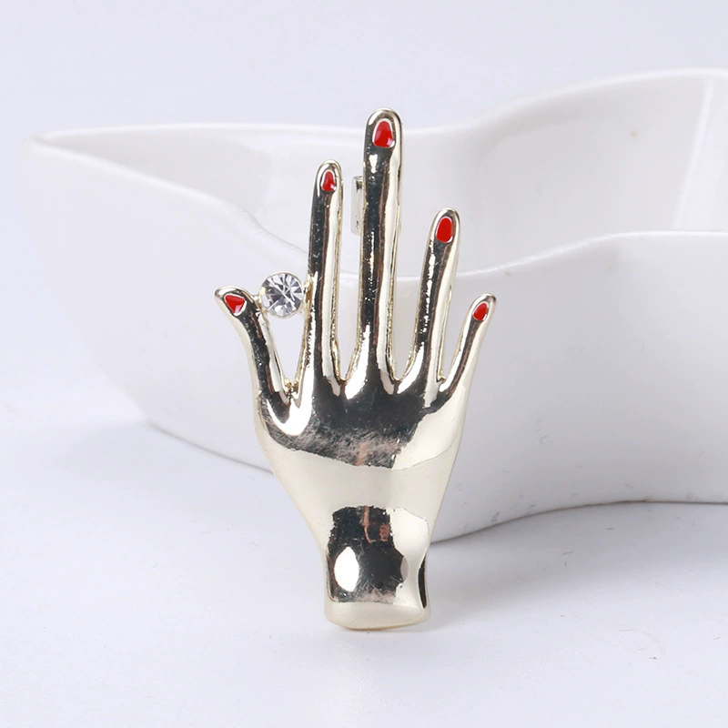 XIALUOKE Hand Pose Heart Brooc - Women Fashion Pose ulasan dan harga