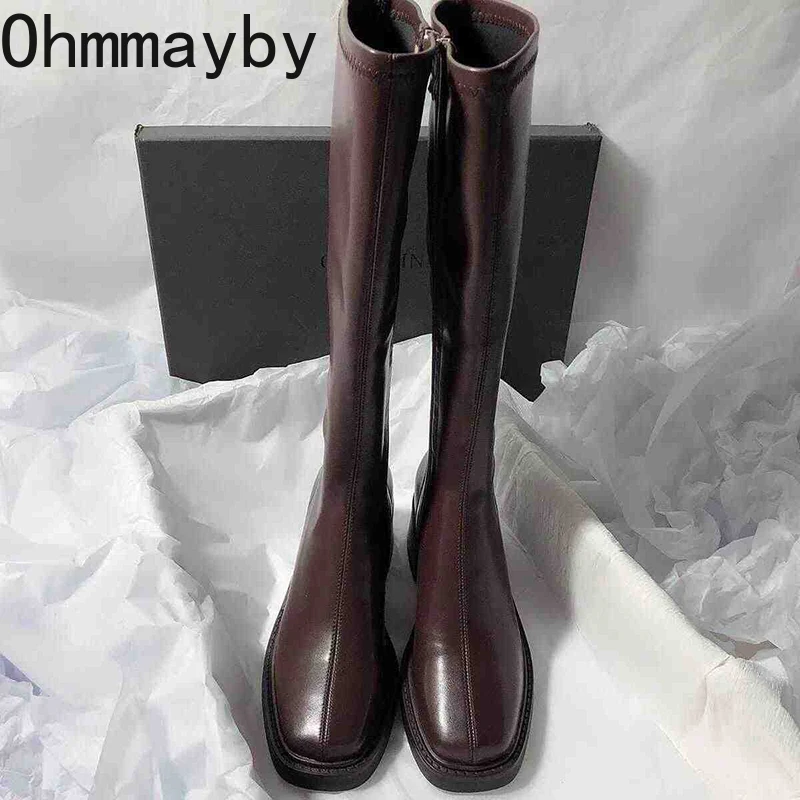 Vintage Thick Heel Women Knee  - Winter Fashion Women Boots ulasan dan harga
