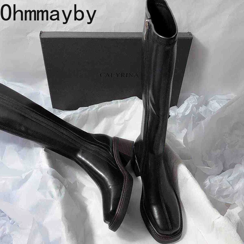 Vintage Thick Heel Women Knee  - Winter Fashion Women Boots ulasan dan harga