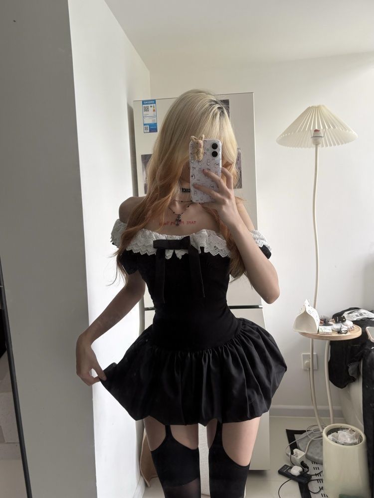 Coquette Korean Sexy Off Shoul - Ruched Dress Mini ulasan dan harga