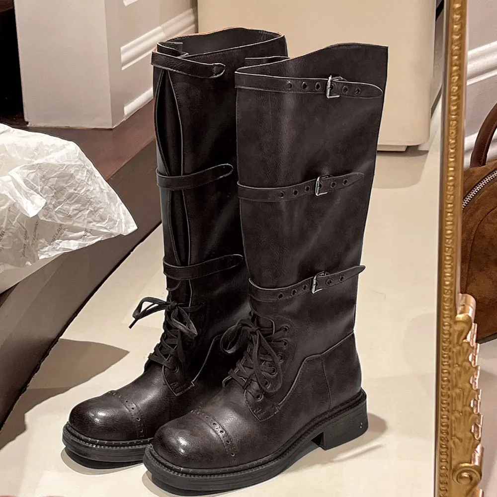 Women's Knee High Boots Vintag - Women'S Fashion Riding Boots ulasan dan harga