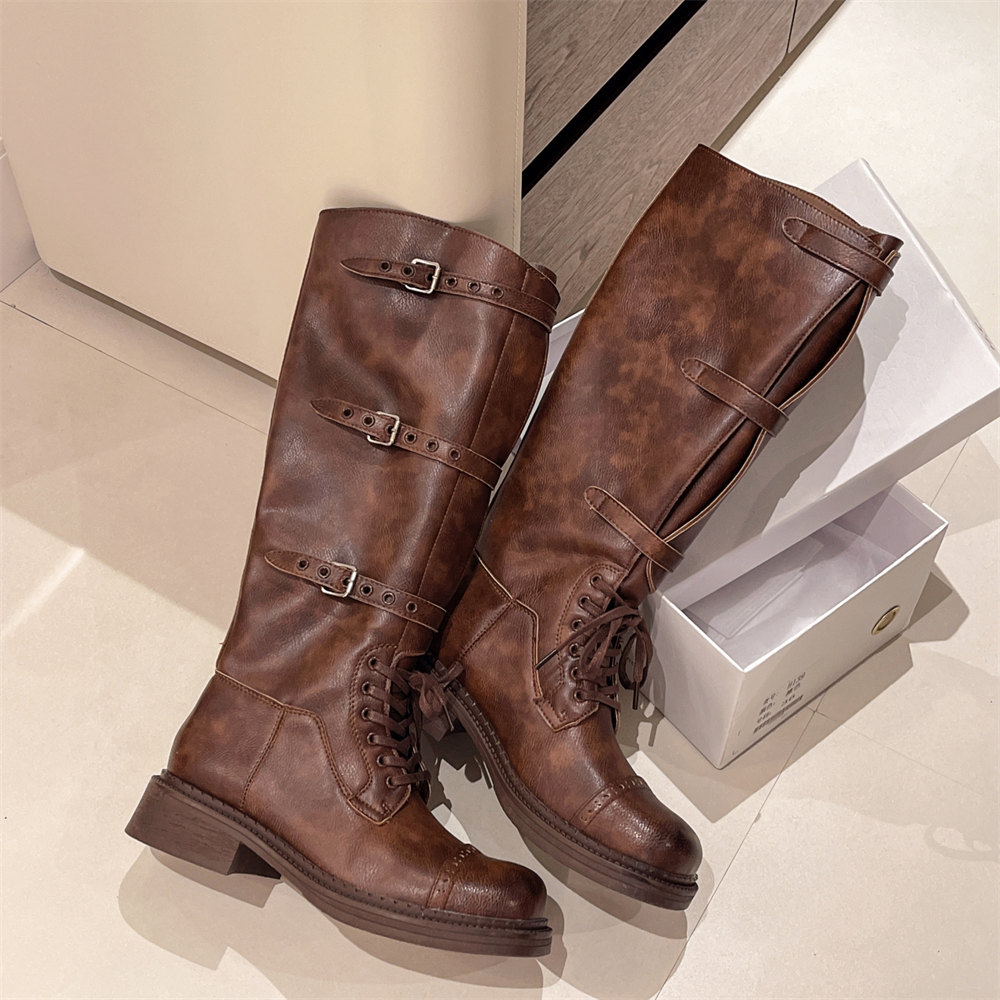 Women's Knee High Boots Vintag - Women'S Fashion Riding Boots ulasan dan harga