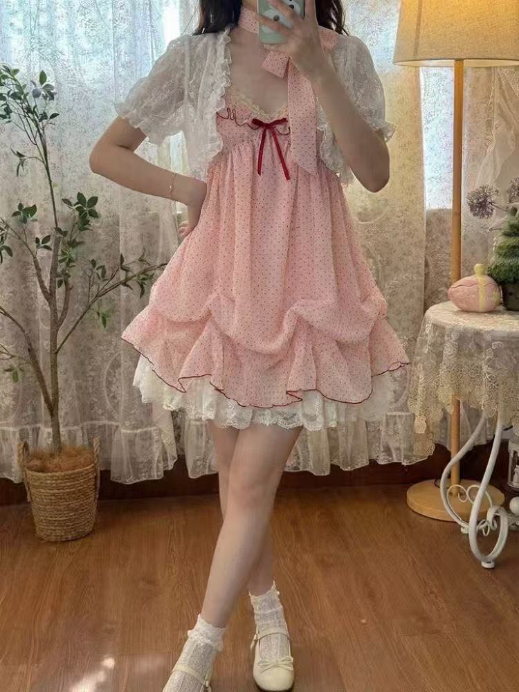 Japanese Fashion Sweet Cute 2  - Ruched Dress Mini ulasan dan harga