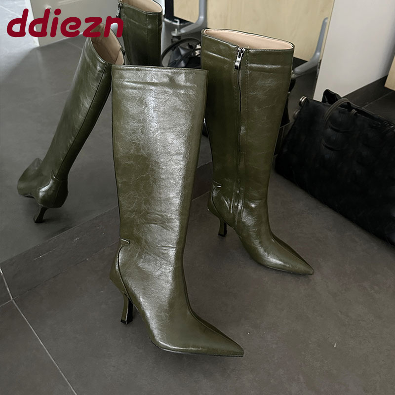Fashion Pointed Toe Ladies Kne - Winter Fashion Women Boots ulasan dan harga