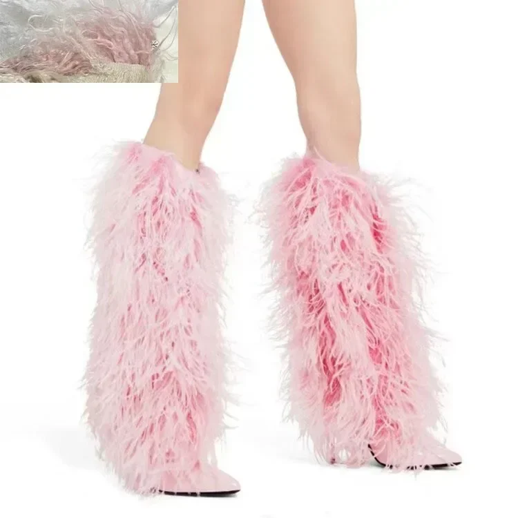 Imitation Wool Knee High Boots - Women'S Fashion Magazine ulasan dan harga