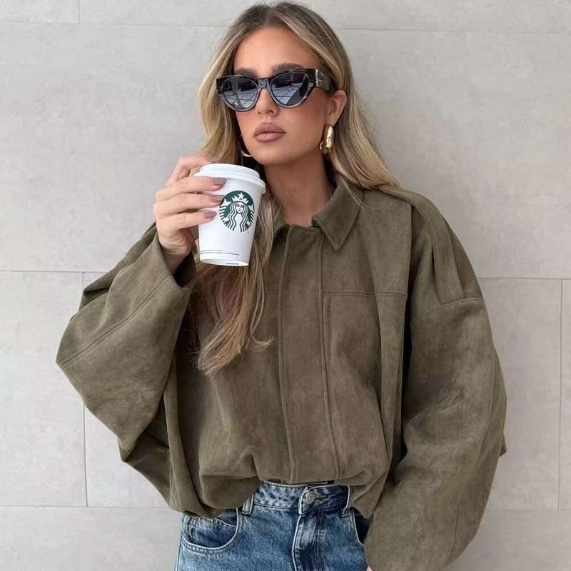 YENKYE New 2025 Women Suede Te - Women'S Fashion Bomber Jacket ulasan dan harga