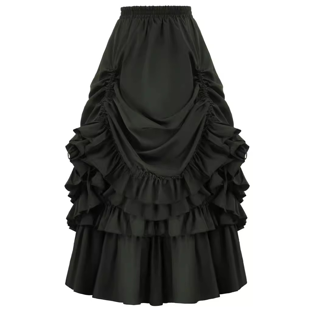 Retro Gothic Style Short Skirt - Women'S Fashion Renaissance Period ulasan dan harga