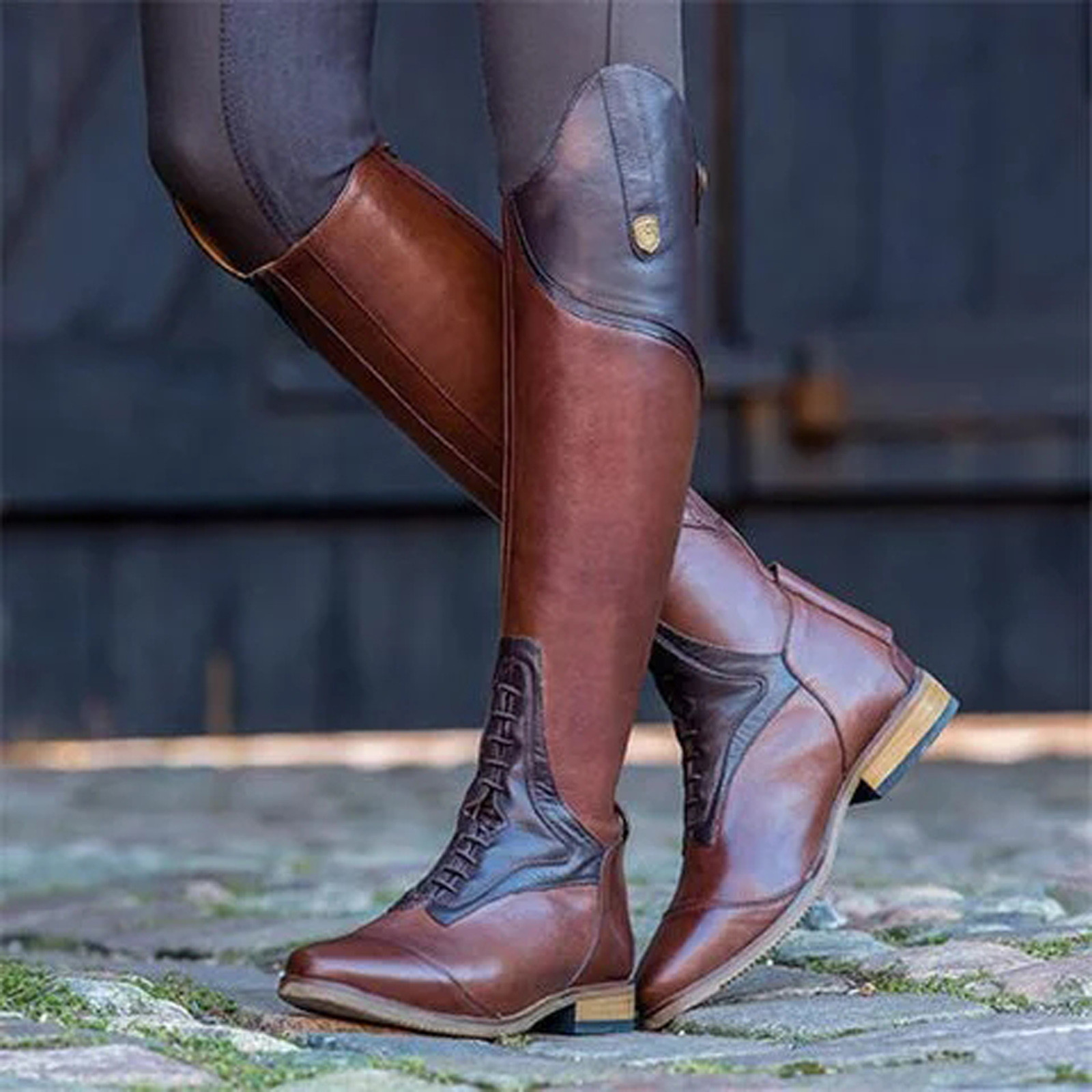 Knee High Boot Casual Boot Fas - Women'S Fashion Riding Boots ulasan dan harga