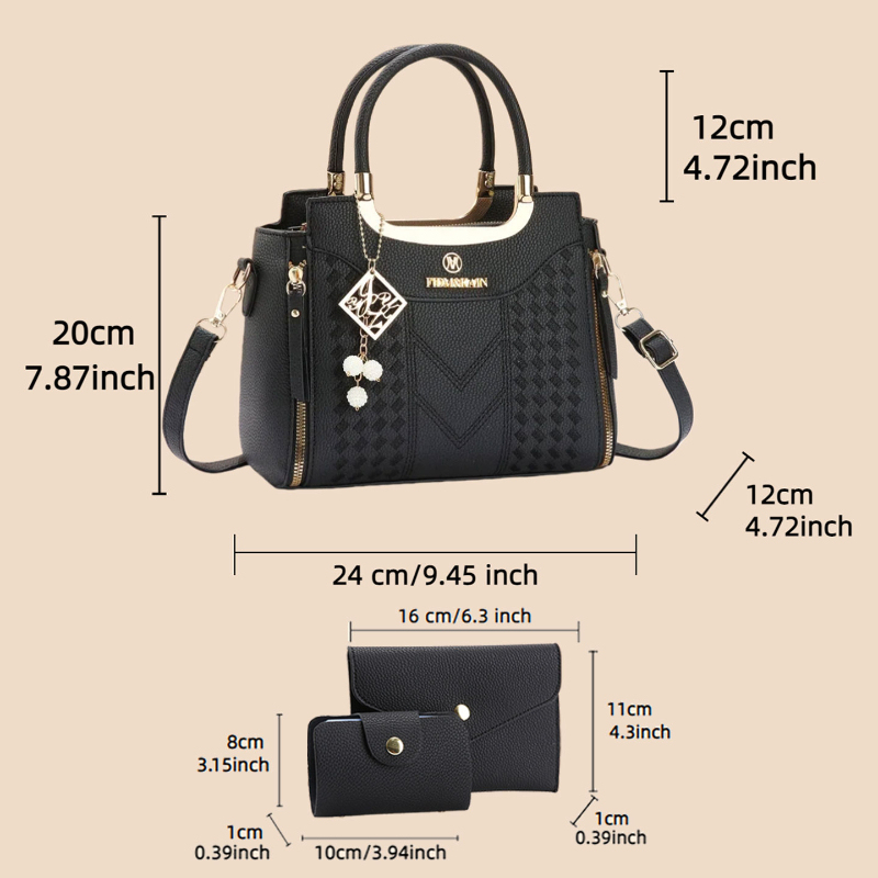 3-piece handbag set made of ly - Crossbody Bag Women ulasan dan harga