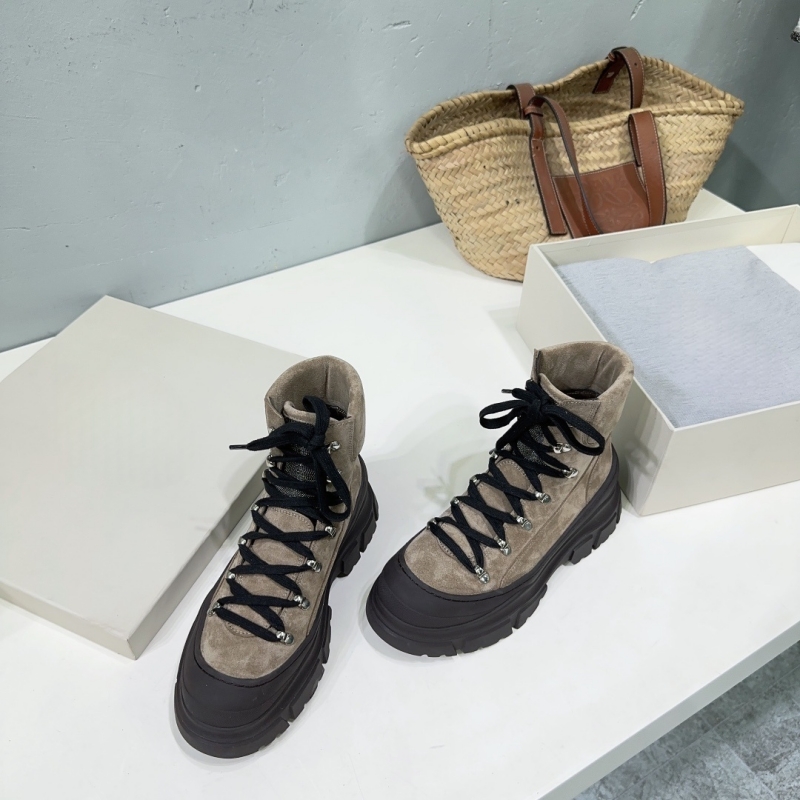 Autumn Winter new real leather - Women'S Fashion Hiking Boots ulasan dan harga