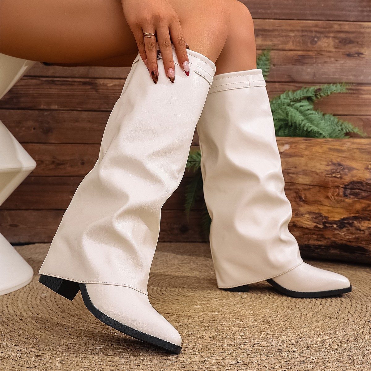 2025 Fashion High Heel Knee Hi - Winter Fashion Women Boots ulasan dan harga