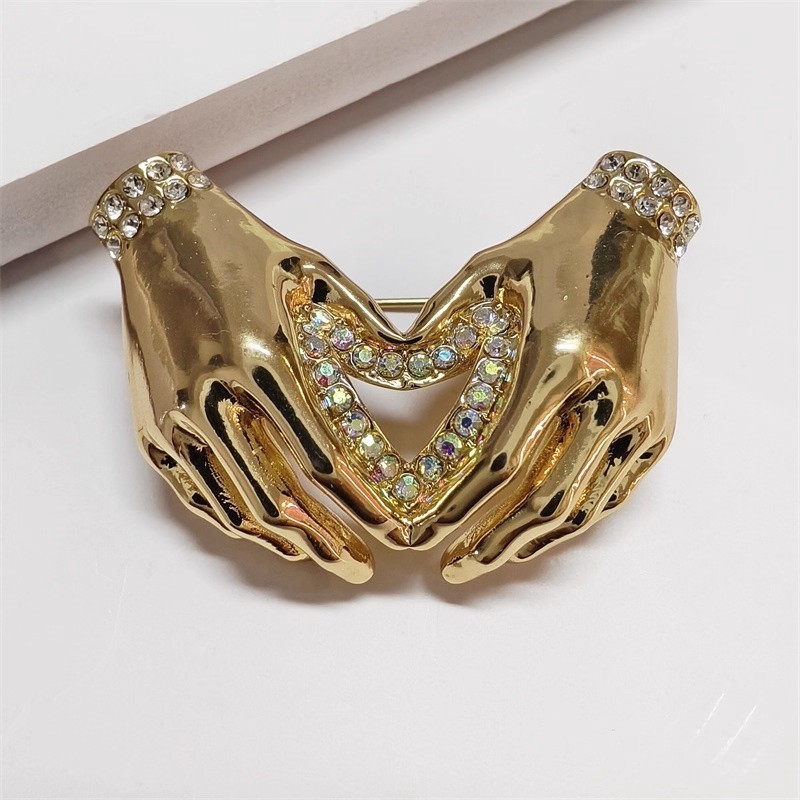 Chic Simple Rhinestone Love He - Women Fashion Pose ulasan dan harga
