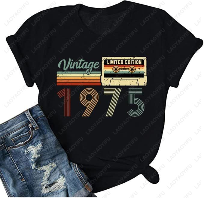 Vintage 1975 T-Shirts for Wome - Women'S Fashion In The 70S ulasan dan harga