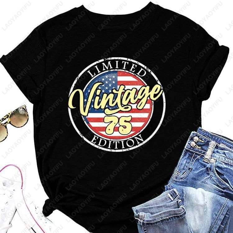 Vintage 1975 T-Shirts for Wome - Women'S Fashion In The 70S ulasan dan harga