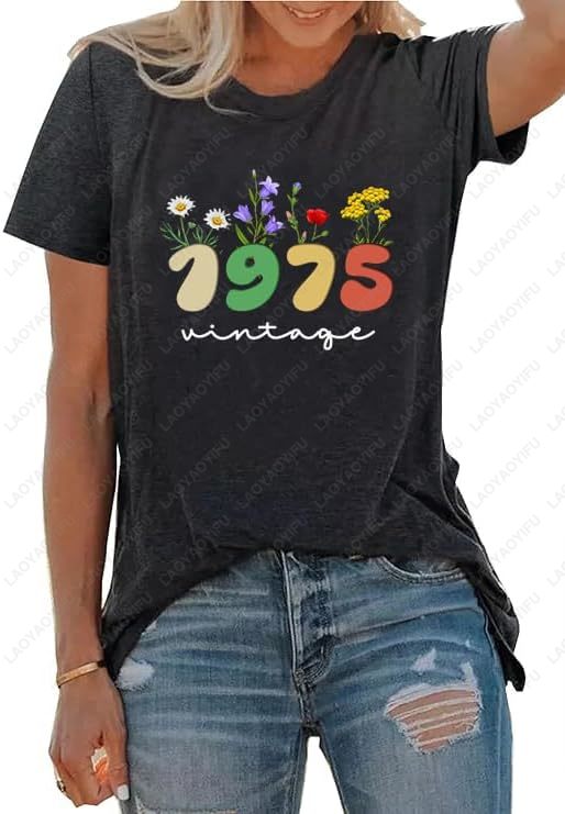 Vintage 1975 T-Shirts for Wome - Women'S Fashion In The 70S ulasan dan harga