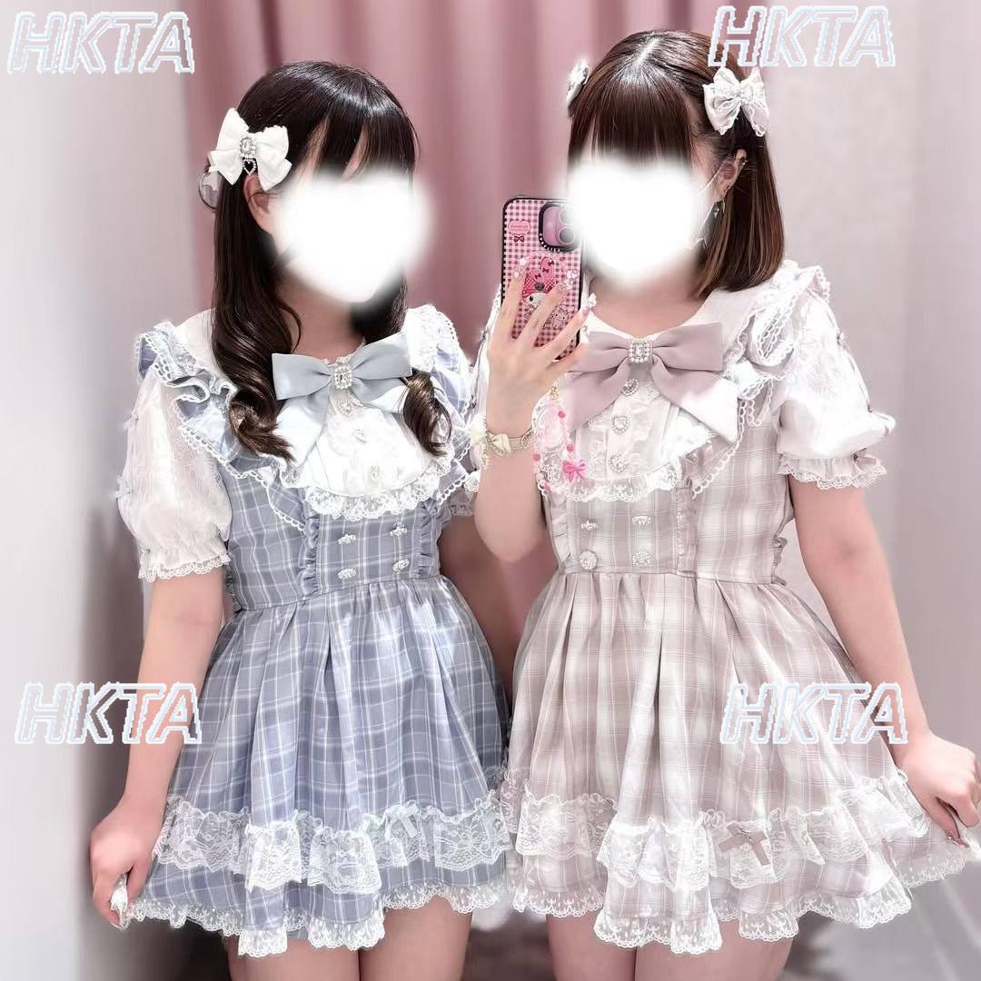 Japanese Style Doll Collar Pla - Ruched Dress Mini ulasan dan harga