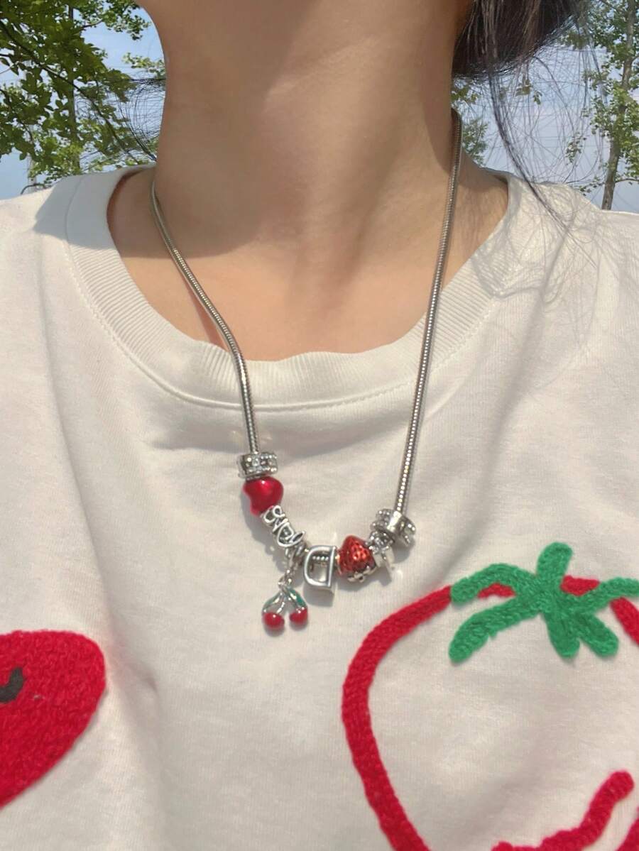1pc Retro Heart Necklace, Rena - Women'S Fashion Renaissance Period ulasan dan harga