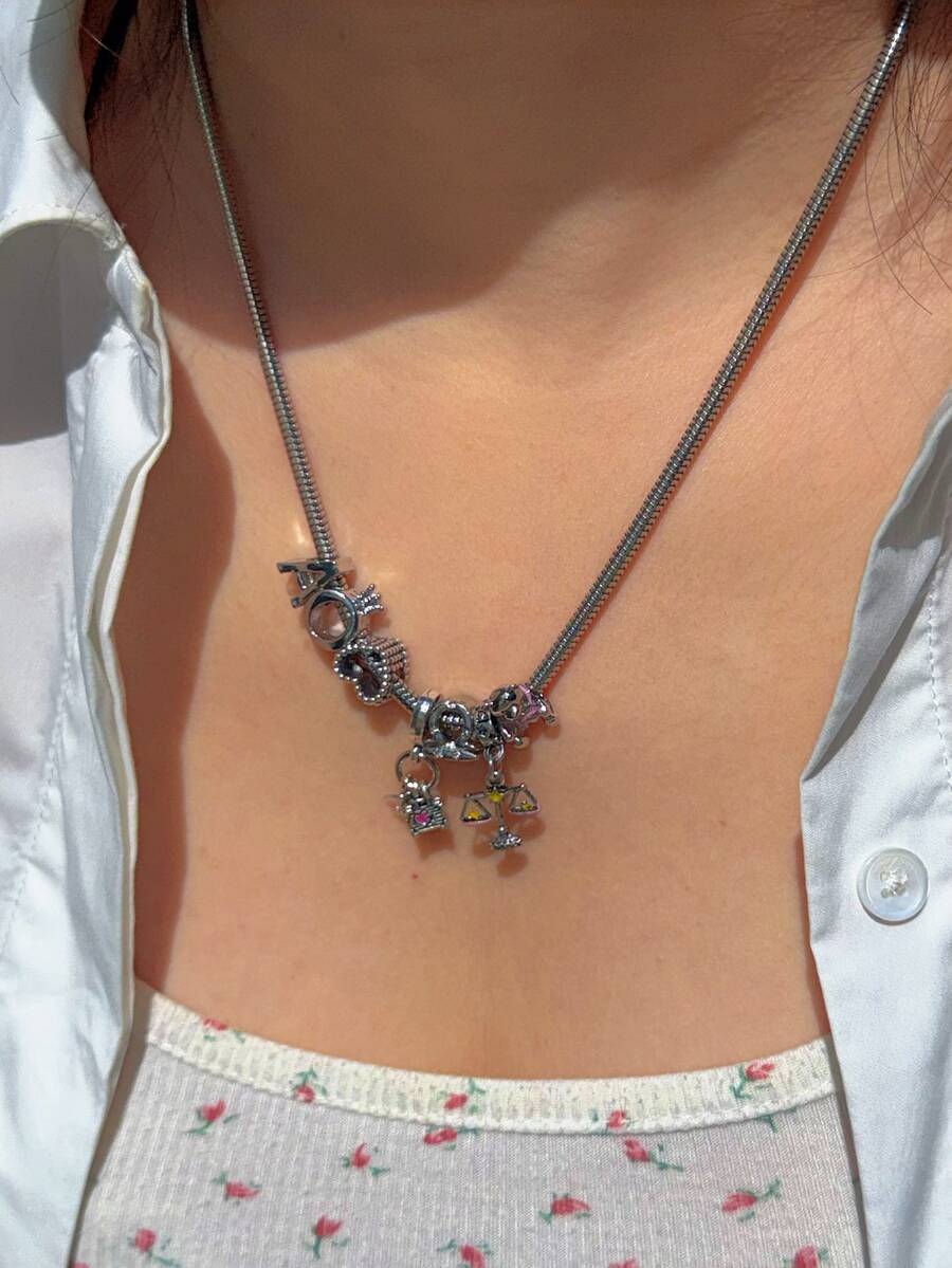 1pc Retro Heart Necklace, Rena - Women'S Fashion Renaissance Period ulasan dan harga