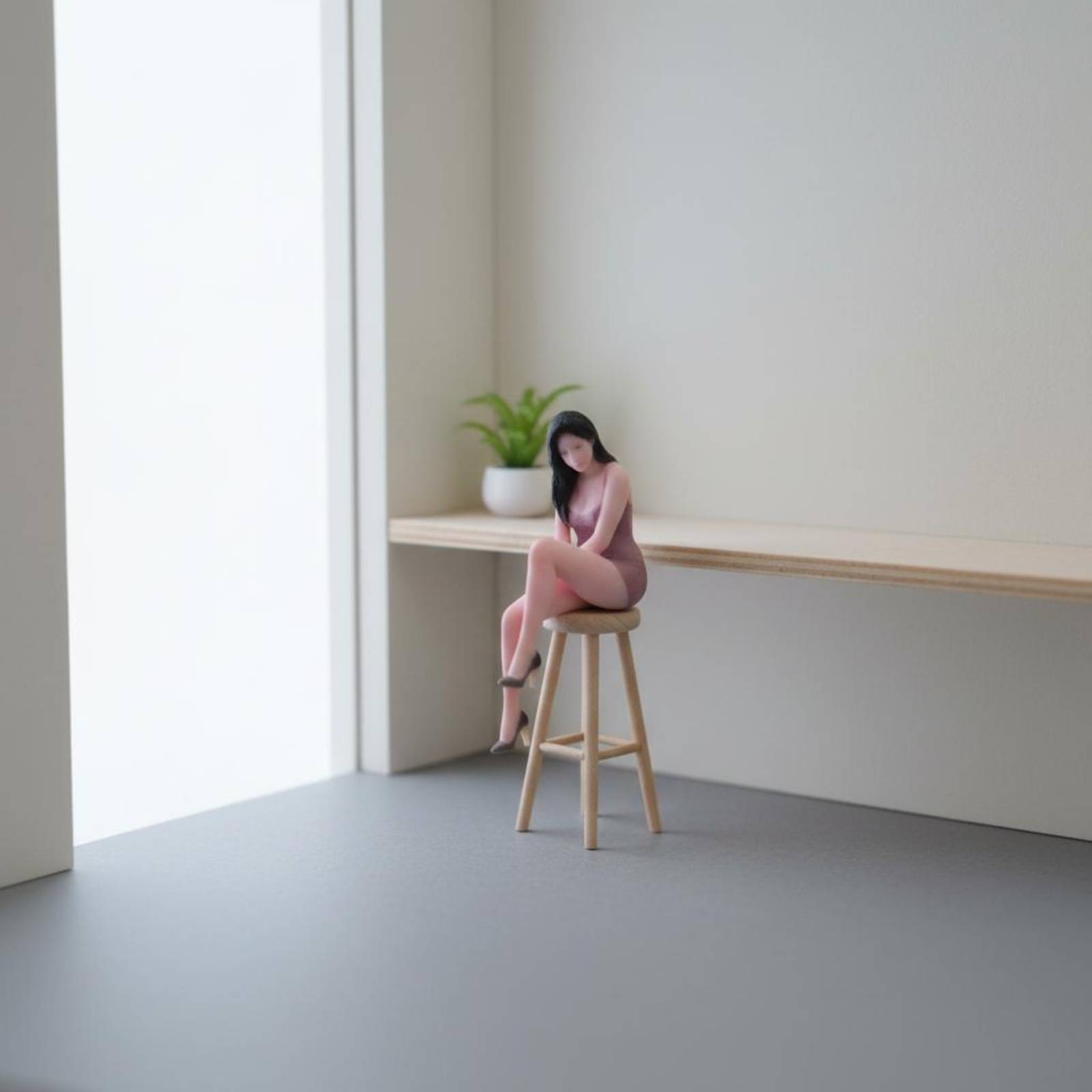 Seated Woman Figurine Posed Mi - Women Fashion Pose ulasan dan harga