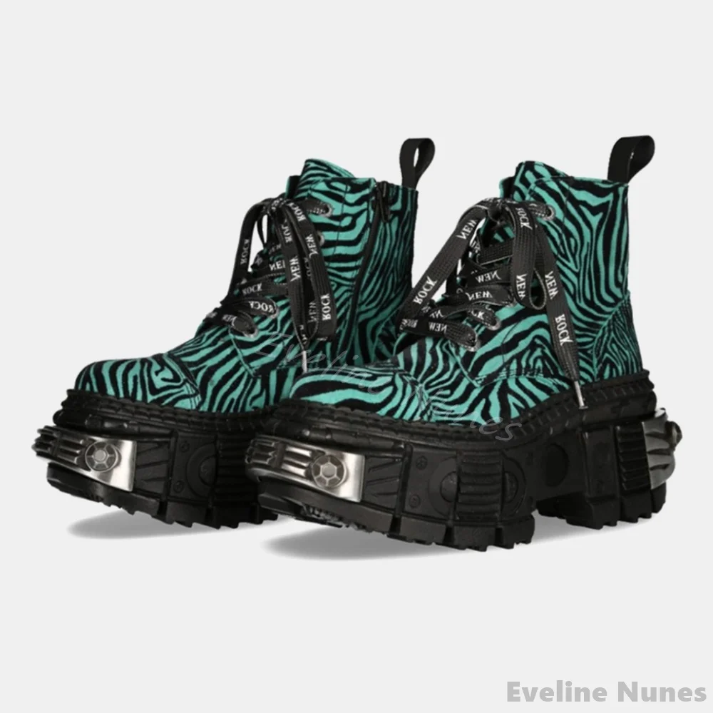 Retro Contrast Color Leopard P - Winter Fashion Women Boots ulasan dan harga