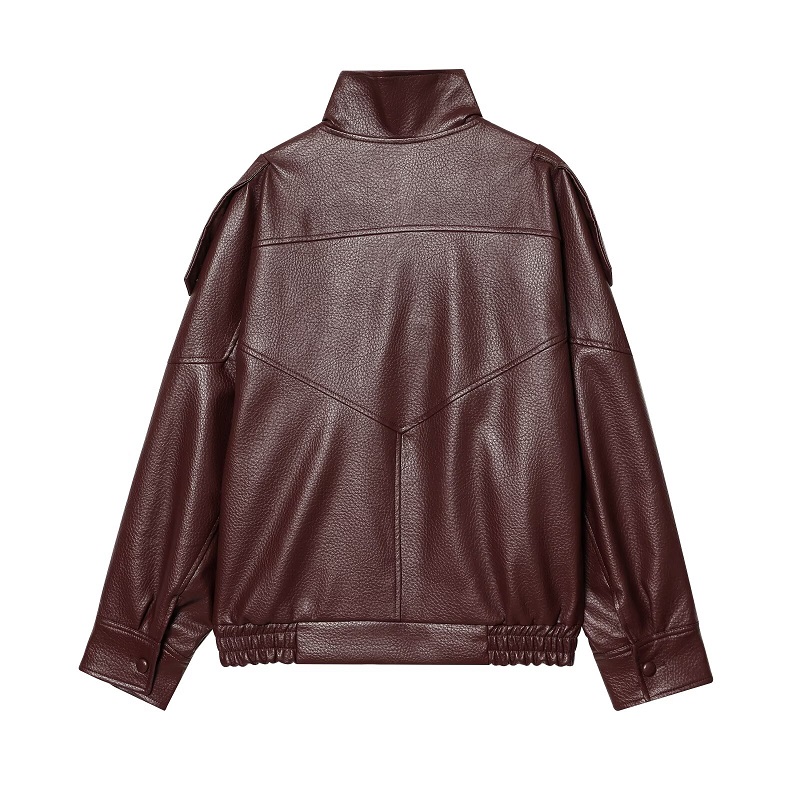 MUJER Faux Leather Jackets for - Women'S Fashion Bomber Jacket ulasan dan harga